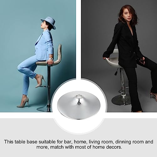 BESPORTBLE Swivel Accent Chair Bar Stool Chair Base Replacement for Office/Desk/Swivel/Bar Chair, 15 Inch Heavy Duty Metal Leg Bar Stool Round Ba