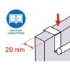 Tatkraft Spread – Over Door Towel Rail – Extendable Towel Holder for Cupboard Drawer Cabinet – Anti-Slip Scratch Protecting - Stainless Steel – 2