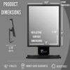 ToiletTree Products Ultimate Fogless Shower Bathroom Mirror, Bigger Reflective Surface & Thinner Frame, Squeegee Included, Black