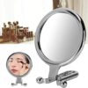Yunmoxiao Hand Mirror, Double-Sided Hand Held Mirror,1X/10X Magnifying Foldable Makeup Mirror Magnification & Adjustable Handle/Stand, Portable S