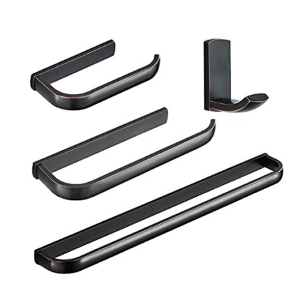 TBIIEXFL Black Bathroom Accessories Hardware Sets Brushed Creative Antique Brass Toilet Paper Holder Metal Towel Bar Key Coat Robe Holder
