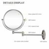 GloRiastar 7X Wall Mounted Makeup Mirror - Double Sided Magnifying Makeup Mirror for Bathroom, 8 Inch Extension Polished Chrome Finished Mirror