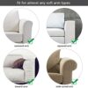 XIEHUZA Arm Rest Covers, Stretch Armchair Couch Armrest Chair Covers for Furniture Protector, Anti-Slip Sofa Chair Arm Caps Spandex Polyester Sli