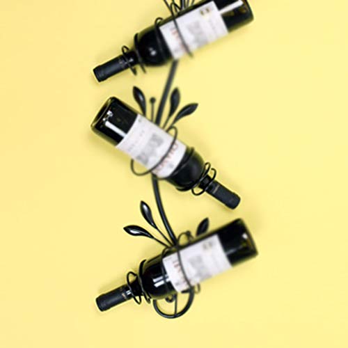 CZDYUF European Creative Bar Counter Wine Rack, Wall Wine Rack Wall Hanging Wine Rack, Black