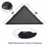 Bernkot Corner Shower Shelf 2 Pack, 304 Stainless Steel Tiled Shelves for Bathroom, 10'' Recessed Shelf Rack, No Drilling Needed (Black)