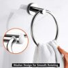 Stainless Steel Towel Ring, Wall Mounted Towel Hanger , Round Shape Hand/Kitchen Towel Holder (Classic)