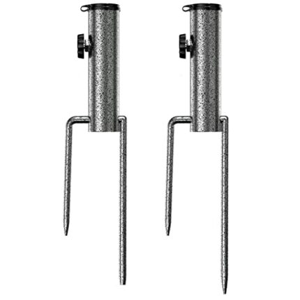 Mikytoper Parasol Stand,Lawn Thorn Parasol Holder with Ground Spike for Beach Umbrella/Parasol/Garden Umbrella/Fishing Umbrella (two-pack)