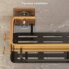 Toilet Rack Bathroom Over The Toilet, Gold Aviation Aluminum Bathroom Storage Organizer Toilet Shelves for organizing Paper With Towel Rack
