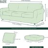CHUN YI 7 Piece Stretch Sofa Cover, 3 Seater Slipcover with Three Separate Cushions and Backrests, Jacquard Spandex Fabric(3 Seater,Sand)