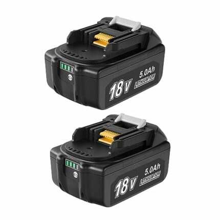 VOLT1799 2Pack 5.0Ah BL1850B Li-ion Battery for Makita 18v Battery BL1850 BL1860 BL1860B BL1850B BL1840 BL1840B BL1830 BL1830B BL1815 BL1835 with