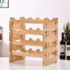 ZYZMH Classical DIY Wooden Wine Bottles Holder Wine Storage Rack Stand Storage Rack Bar Drinking Display Shelf Free Combination