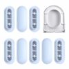 8Pcs White Toilet Seat Buffers Plastic Toilet Seat Bumpers for Toilet Seat Rubber Buffers Toilet Seat Buffers White Toilet Seat Pads White Toilet