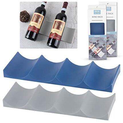 Lucywey Bottle Rack Refrigerator, Set of 2 European Style Wine Rack Wine Rack Stacking Aid for Bottles and Cans for Table Pantry Cabinet Beer Hol