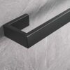 Towel Rails Stainless Steel Wall-Mounted Towel Rack For Kitchen Perforated Towel Ring For Bathroom 35CM(Color:Black)
