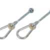 ChildWood Play Swing Hooks Heavy Duty M10 Swing Hanger Bolts with Carabiner Clips to Hang Swing Accessories or Swing Seats from a Climbing Frame