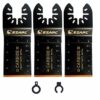 EZARC Oscillating Multitool Blade Carbide Teeth for Hard Material, 3-Pack