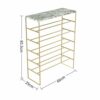 ZTTTD Wrought Iron Shoe Rack Multi-layer Simple Household Door Storage Rack Space Minimalist Gold