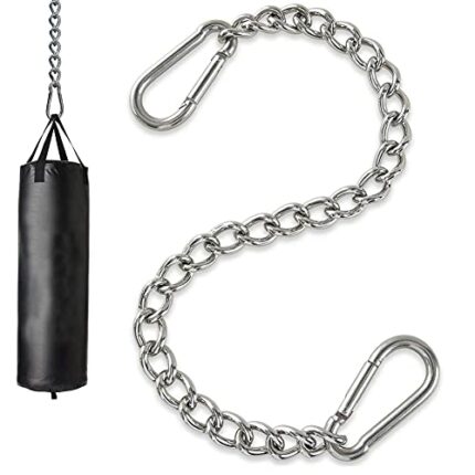 Sugamm Chair Chain Kits Adjustable Hanging Heavy Duty for Punching Bags Swing Hooks, Stainless Steel Hanging Hammock Chain with Two Carabiners Gr
