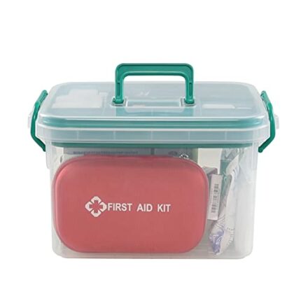 Mayish Family Medicine Storage Box, Household Plastic First Aid Box, Clear