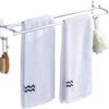 Towel Rack Wall-Mounted Towel Rail Double Rod With Hook Free Punching Bathroom Space Aluminum,for Kitchen Bathroom Toilet Hotel Office(Color:50cm