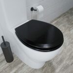 Croydex WL601121H Lene Toilet Seat, Matt Black