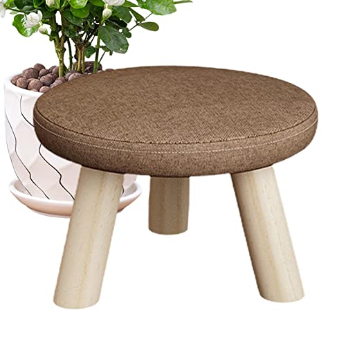 Huaxingda Small Ottoman | Wooden Storage Ottoman with Non-Slip Pad - Footstools, Small Ottoman Footrest for Living Rooms, Offices, Kitchens, and