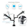 StarTech.com Desk Mount Dual Monitor Arm - Full Motion Monitor Mount for 2x VESA Displays up to 32" (17lb/8kg) - Vertical Stackable Arms - Height