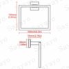 Sayayo Black Towel Rail Hand Towel Holder Towel Ring Wall Mounted for Bathroom Kitchen, SUS304 Stainless Steel Modern Square Design, EGK8009-B
