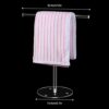 MISNODE Towel Rack T-Shape Hand Towel Holder Stand, Acrylic Clear Towel Bar Rack Stand Headband Holder, Bathroom Towel Rack Kitchen Towel Rack Ha