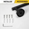 24 Inch Matte Black Towel Bar, Bathroom Towel Holder Kitchen Dish Cloths Hanger SUS304 Stainless Steel Bath Towel Hangers for Bathroom Wall(2 Pac