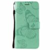 Thoankj Samsung Galaxy A40 2019 Case, PU Leather Flip Notebook Wallet Case Butterfly Embossed with Kickstand Credit Card Slot Holder TPU Bumper F