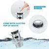 WasserRhythm Bathroom Sink Taps with Pop up Waste Mono Basin Taps Single Lever Chrome Hot and Cold Mixer Tap