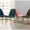 dining chair Living Room Chair Velvet Dining Chair Upholstered Armchair Kitchen Living Room Counter Lounge Chairs (Color : Green)