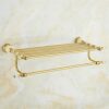 HIGOH Towel Racks, Bathroom Towel Rack Wall Mounted Towel Holder,Copper Bath Hardware Solid Brassjade Accessories Towel Rack/Bar,Towel Holder