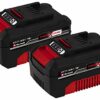 Einhell Power X-Change 18V, 4.0Ah Lithium-Ion Battery Twin Pack - 2 x 4,0Ah Batteries Universally Compatible With All Einhell PXC Power Tools And