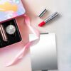 CHEERYMAGIC Portable Folding Mirror, Little Travel Mirror Pocket Compact Makeup Mirror for Make Up Hair Styling and Shaving 11.5 x 8 x 0.25cm Sil