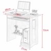 LXXSH Modern Wood Desktop Computer Desk with Keyboard Tray PC Laptop Desk for Study Student Writing Table Home office Work Furniture (Color : A)