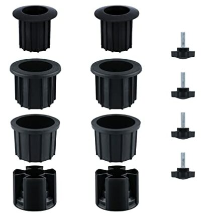 AIEX 12pcs Umbrella Stand Parts Replacement Kit, 6pcs Umbrella Base Pipe Sleeves in 3 Sizes 2pcs PVC Oblique Mouth Pipe Sleeves 4pcs Hand Knob Ti