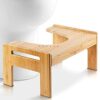 Top Life Collapsible Bamboo Toilet Stool - Physiological Wooden Footrest - Foldable Squatting Step Stool for WC - Anti Constipation, Recommended
