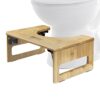 Bamboo Toilet Stool,7" Heavy Duty Poop Stool for Bathroom Portable Squatting Potty Foot Stool Non-Slip Toilet Assistance Step Stool Healthy Gifts
