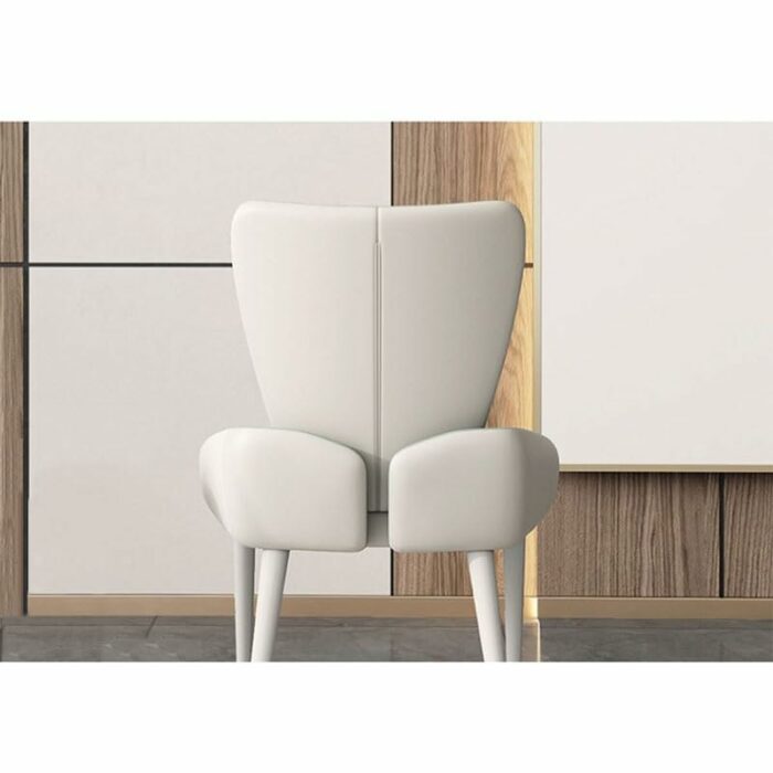 JJZXD Leather Dining Chair Dressing Chair Backrest Stool Simplicity Home Furniture Chair Surface Soft