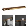 Bathroom Towel Holder Wood Towel Bar With Metal Rod Wall Mounted Towel Rack Multifunctional Bathroom Accessory No Bathroom Towel Holder