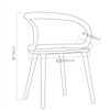 LXXSH Outdoor Garden Casual Office Dining Chairs Design Wooden Rattan Armrest Dining Chairs Comfortable Balcony Furniture (Color : black-Soul Eat