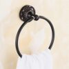 RAKUTE European Style Towel Ring, Antique Brushed Retro All Copper Hanging Ring Towel Rack, Ring Hotel Bathroom Hand Towel Holder Bathroom Ring