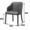 dining chair Kitchen Dining Room Furniture Chairs Living Room Armchair Modern Leather High Back Padded Soft Seat Dining Chairs Black Metal Legs L