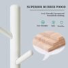 Aibiju Standing Coat Rack White Coat Stand with 8 Hooks and 3 Height Options, Wood Kids Coat Tree with Sturdy Round Base, Small Hall Tree White Y