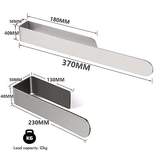 Self Adhesive Towel Holder, Stick on the Wall Hand Towel Bar for Bathroom (23cm Silver)