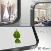 Abelockand Black Bathroom Mirror for Wall, 30" x 36" Black Rectangle Mirror for Wall, Matte Black Metal Framed Bathroom Mirror, Wall Mounted Blac