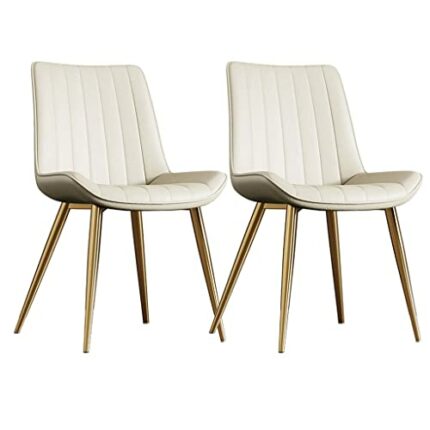 Kitchen Dining Room Furniture Chairs Home Modern Kitchen PU Leather Dining Chairs Water Proof PU Leather Side Chair with Metal Legs,Living Room L