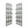 Zimso 30 Pockets Dual Sided Hanging Shoe Organizer Hanging Shoe Shelves , Shoe Hanger Organizer for Closet 43.9 x 43.9 in (Grey)